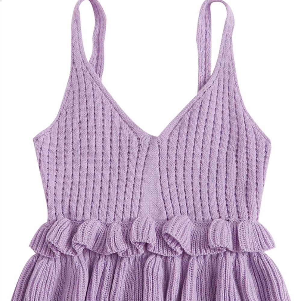 Purple knit tank